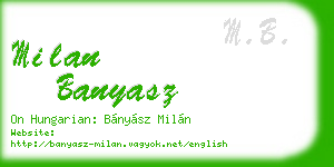 milan banyasz business card